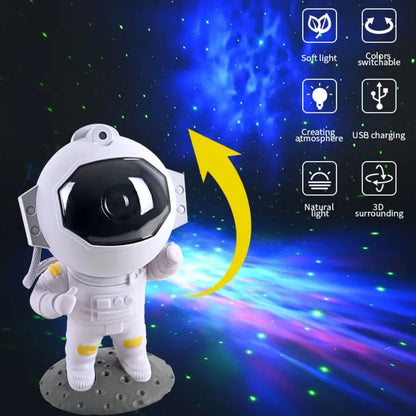 Astronaut Starry Night Light Galaxy Sky Projector With Remote For Kids Bedroom
